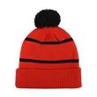 Two Tone Knit Pom Beanie With Cuff | https://www.bestnamebadges.com