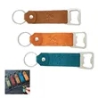 Creative Leather Bottle Opener Keychain | https://www.bestnamebadges.com