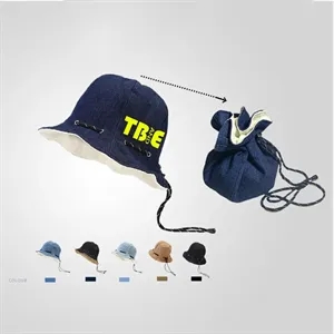 Foldable Jean Fabric Bucket Hat