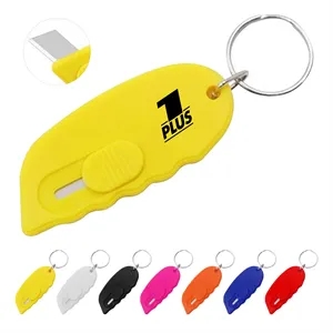 Mini Retractable Knife Box Cutter Letter Opener Keychain