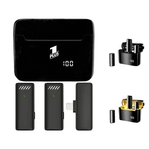 Wireless Lapel Microphone with Charging Case