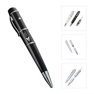 Flash Drive Ball Point Pen w/Laser Light