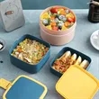 Square Double layer Bento Box | https://www.bestnamebadges.com