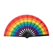Rainbow Folding Fan | https://www.bestnamebadges.com