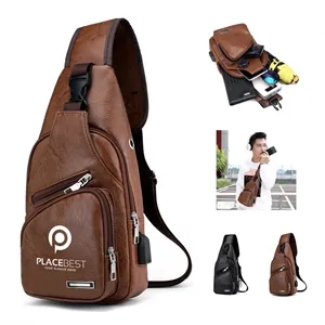 Leather Crossbody Chest Bag