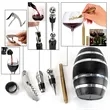 5 pieces Unique Barrel Shape Wine Acc Gift Set | https://www.bestnamebadges.com
