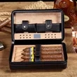 4 Finger Portable Travel Leather Cigar Case | https://www.bestnamebadges.com