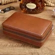 4 Finger Portable Travel Leather Cigar Case | https://www.bestnamebadges.com