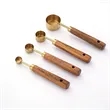 8Pcs Wood Handle Stainless Stee Measuring Cup And Spoon Set | https://www.bestnamebadges.com