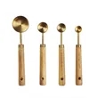 8Pcs Wood Handle Stainless Stee Measuring Cup And Spoon Set | https://www.bestnamebadges.com