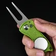 Foldable Golf Divot Repair Tool with Ball Marker In Stock | https://www.bestnamebadges.com