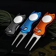 Foldable Golf Divot Repair Tool with Ball Marker In Stock | https://www.bestnamebadges.com