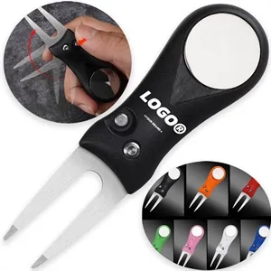 Folding Golf Divot Tool with Magnetic Ball Marker In Stock