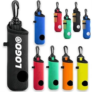 Golf Ball Pouch with Clip Tee Holder Bag Portable In Stock