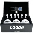 Luxury Golf Gift Set with Leather Box Ball and Tee  | https://www.bestnamebadges.com