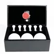 Luxury Golf Gift Set with Leather Box Ball and Tee  | https://www.bestnamebadges.com