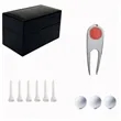 Luxury Golf Gift Set with Leather Box Ball and Tee  | https://www.bestnamebadges.com