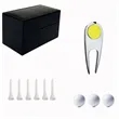 Luxury Golf Gift Set with Leather Box Ball and Tee  | https://www.bestnamebadges.com