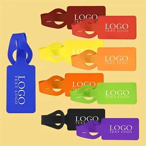 Rectangular Silicone Luggage Tag | https://www.bestnamebadges.com