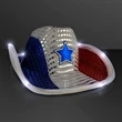 Red, White & Blue LED Cowboy Hat with Band | https://www.bestnamebadges.com