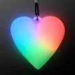 LED Deco Heart Necklace on Black String Lanyard | https://www.bestnamebadges.com