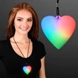 LED Deco Heart Necklace on Black String Lanyard | https://www.bestnamebadges.com