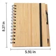 Spiral Bamboo Notepad Journals with Pen | https://www.bestnamebadges.com