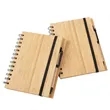 Spiral Bamboo Notepad Journals with Pen | https://www.bestnamebadges.com