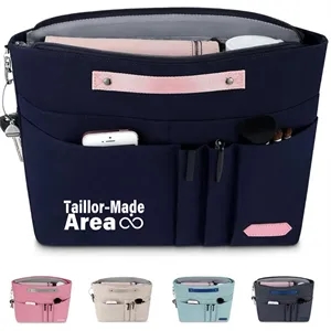 Multiple Pockets Purse Organizer Handbag Tote Bag