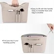 Multiple Pockets Purse Organizer Handbag Tote Bag | https://www.bestnamebadges.com