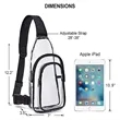 Stadium Approved PVC Crossbody Clear Sling Bag Backpack | https://www.bestnamebadges.com