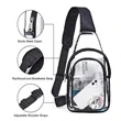 Stadium Approved PVC Crossbody Clear Sling Bag Backpack | https://www.bestnamebadges.com