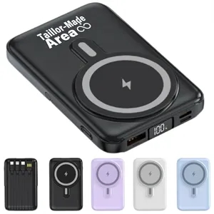 10000mAh 4 Built Cable Portable Charger Wireless Power Bank
