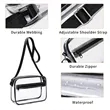 Stadium Approved PVC Crossbody Clear Waist Bag Backpack | https://www.bestnamebadges.com