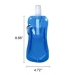 In Stock Custom Collapsible Water Bottle With Carabiner Clip | https://www.bestnamebadges.com