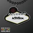 Imprinted Vegas Sign with Beaded Necklace | https://www.bestnamebadges.com