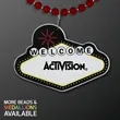 Imprinted Vegas Sign with Beaded Necklace | https://www.bestnamebadges.com