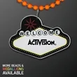 Imprinted Vegas Sign with Beaded Necklace | https://www.bestnamebadges.com
