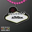 Imprinted Vegas Sign with Beaded Necklace | https://www.bestnamebadges.com