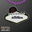 Imprinted Vegas Sign with Beaded Necklace | https://www.bestnamebadges.com