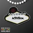Imprinted Vegas Sign with Beaded Necklace | https://www.bestnamebadges.com