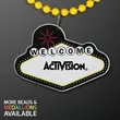 Imprinted Vegas Sign with Beaded Necklace | https://www.bestnamebadges.com