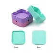 Square Multi-Color Silicone Ashtray | https://www.bestnamebadges.com