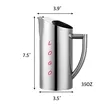 35oz Sleek Custom Stainless Steel Pitcher | https://www.bestnamebadges.com