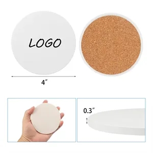 Multi-Shape White Embryo Ceramic Insulated Coaster