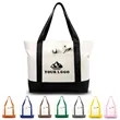Custom Two Tone Cotton Canvas Tote Bags | https://www.bestnamebadges.com