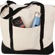 Custom Two Tone Cotton Canvas Tote Bags | https://www.bestnamebadges.com
