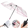 Auto Open Clear Umbrella | https://www.bestnamebadges.com