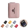 Multifunction Zippered Leather Organ Purse Coin Pouch | https://www.bestnamebadges.com