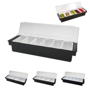 Six Grids Plastic Fruit Salad Platter